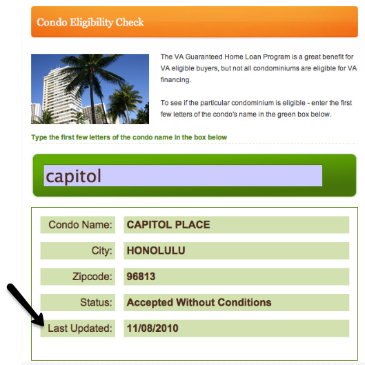 Condo Check Tool